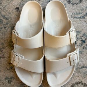 Birkenstock Eggshell Cream EVA Arizona Sandals